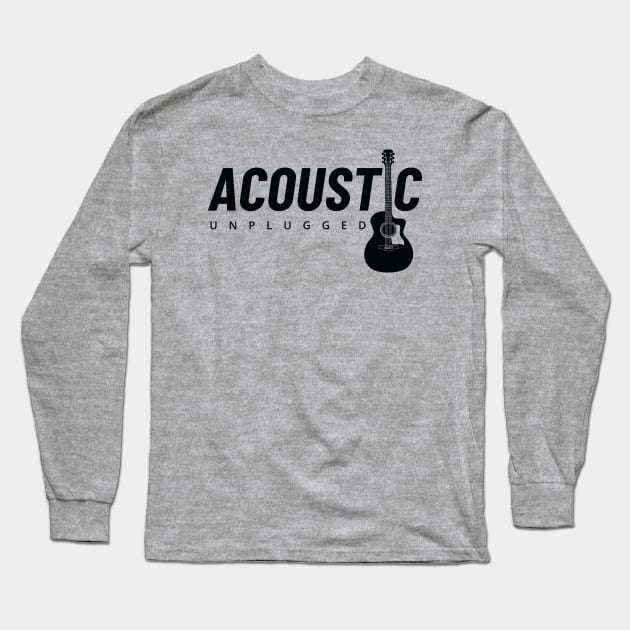 Acoustic Unplugged Acoustic Guitar Light Theme Long Sleeve T-Shirt by nightsworthy